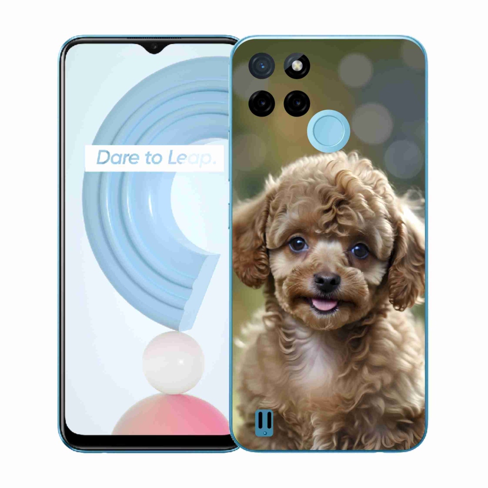 Zselés borítás mmCase a Realme C21Y/C25Y készülékhez - aranyos uszkár