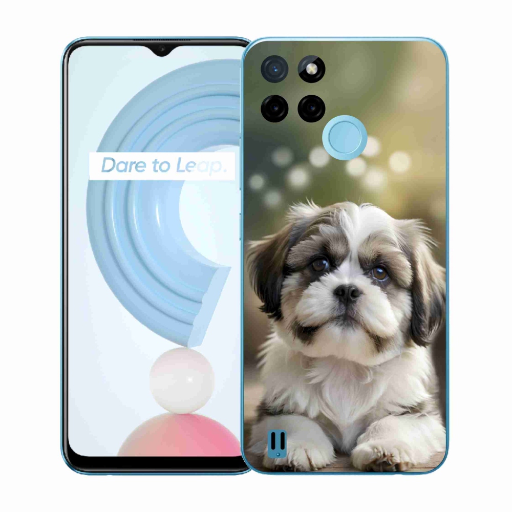 Zselés borítás mmCase a Realme C21Y/C25Y készülékhez - aranyos shih-tzu