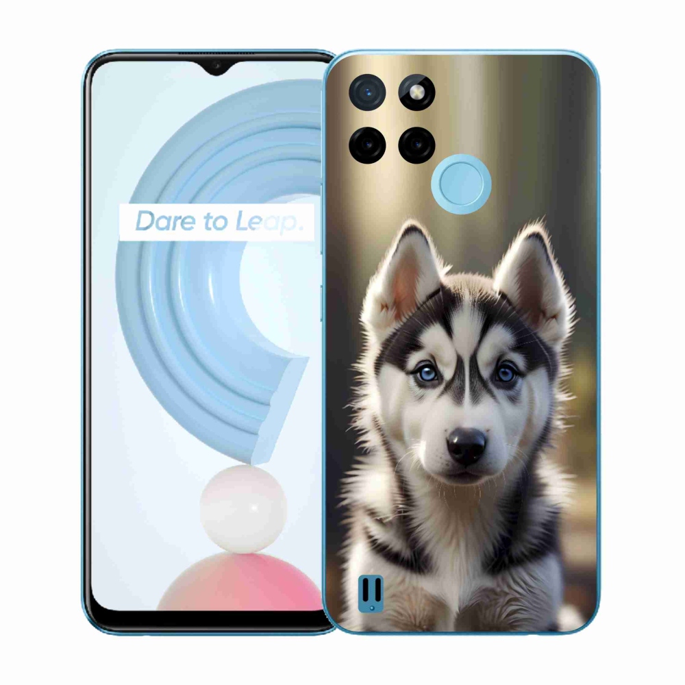 Gél borítás mmCase a Realme C21Y/C25Y készülékhez - aranyos szibériai husky