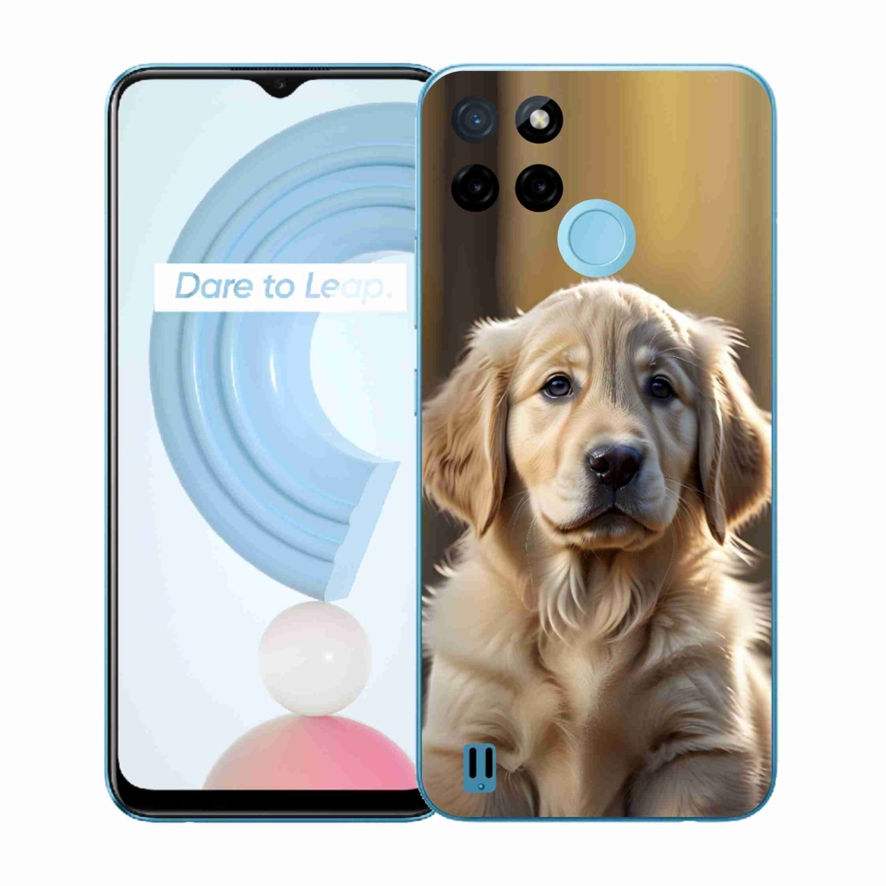 Zselés borítás mmCase a Realme C21Y/C25Y készülékhez - aranyos arany retriever