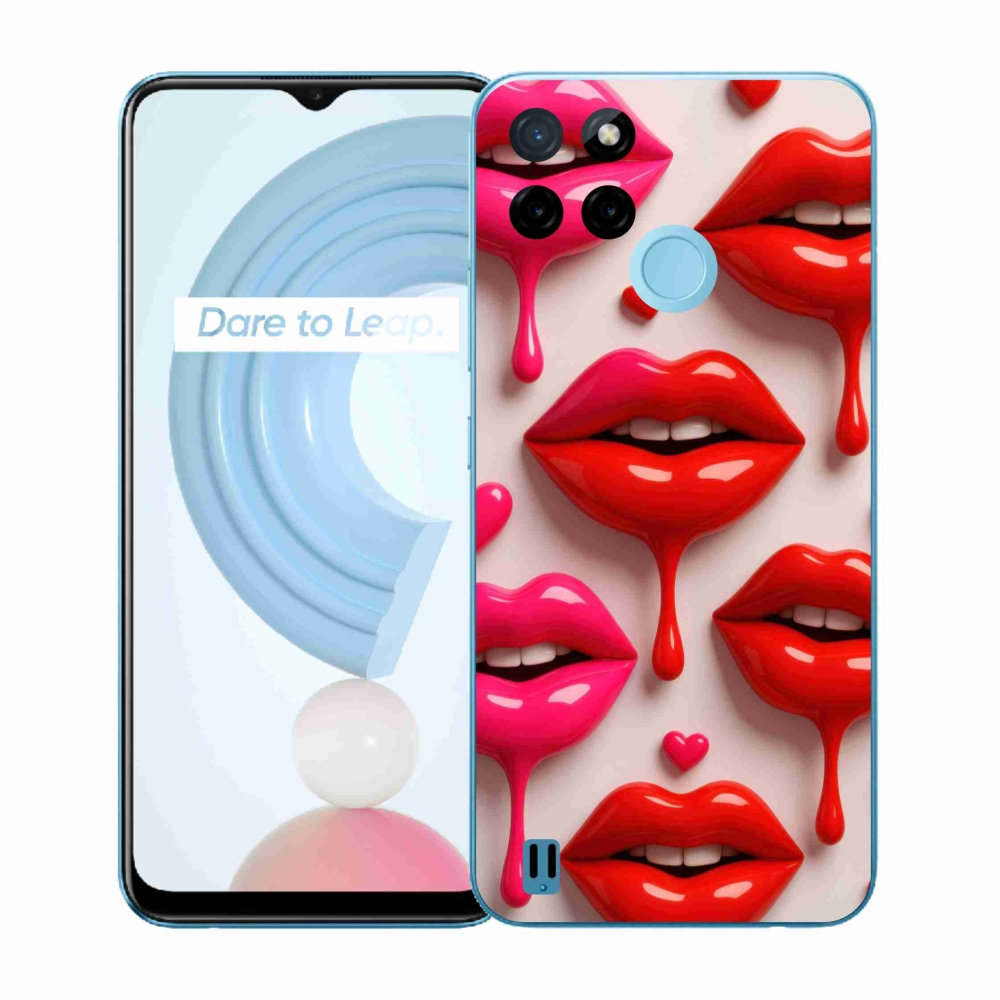 Zselés borítás mmCase a Realme C21Y/C25Y készülékhez - ajkak 2