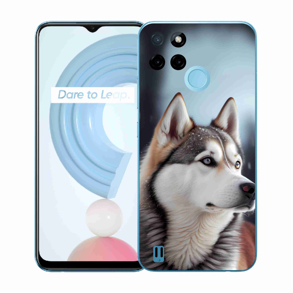 Zselés borítás mmCase a Realme C21Y/C25Y készülékhez - Siberian Husky