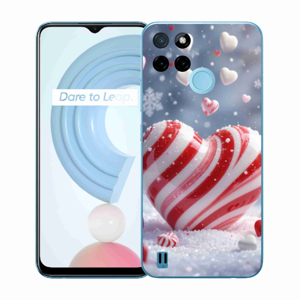 Zselés borító mmCase a Realme C21Y/C25Y készülékhez - édes szívecske