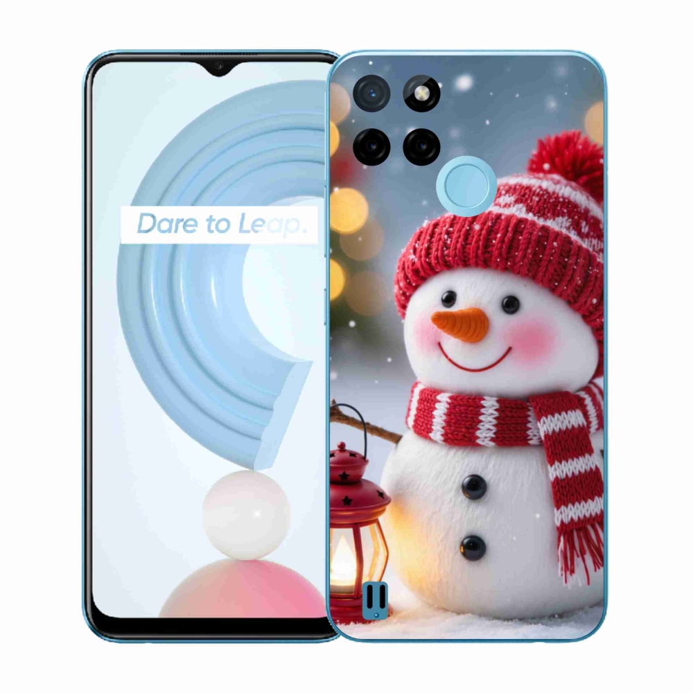 Zselés borító mmCase a Realme C21Y/C25Y készülékhez - hóember 2
