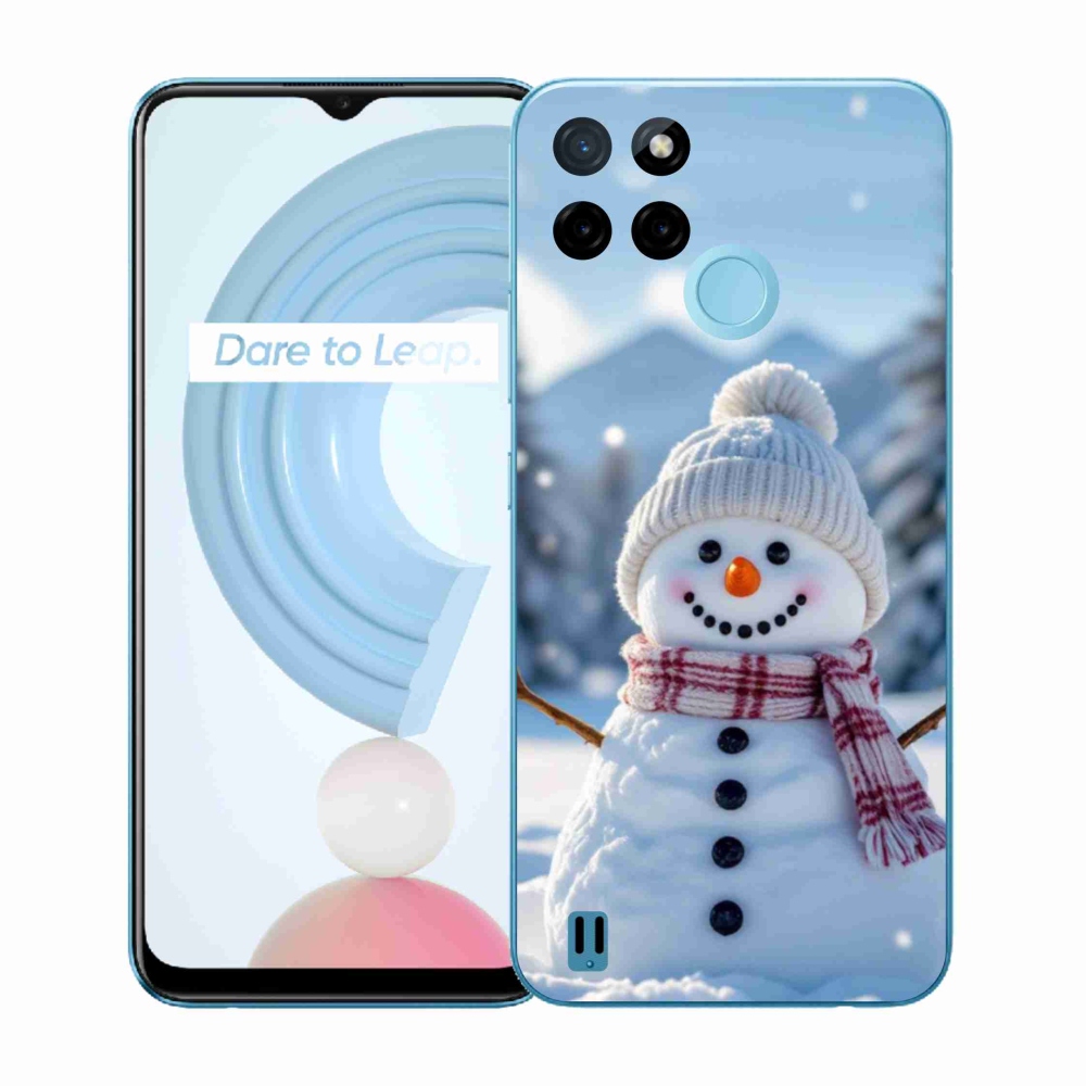 Zselés borítás mmCase a Realme C21Y/C25Y készülékhez - hóember 3