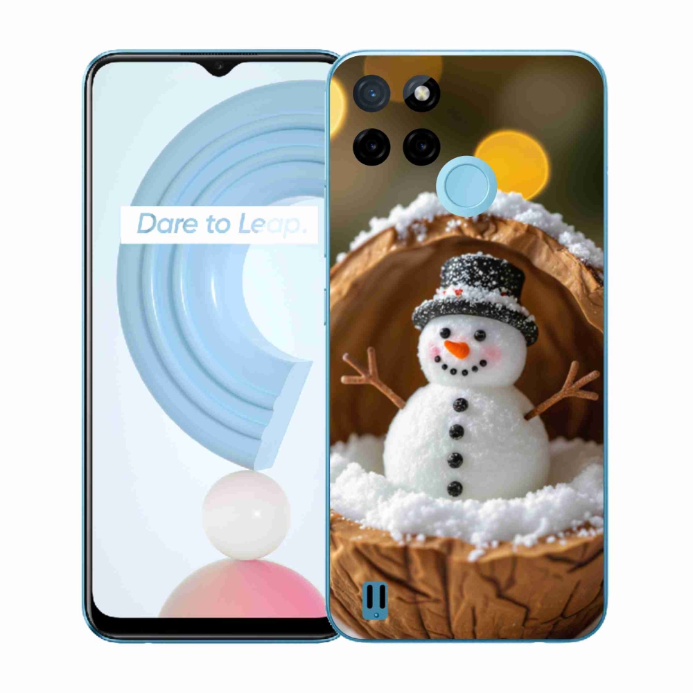 Zselés borítás mmCase a Realme C21Y/C25Y készülékhez - hóember 4
