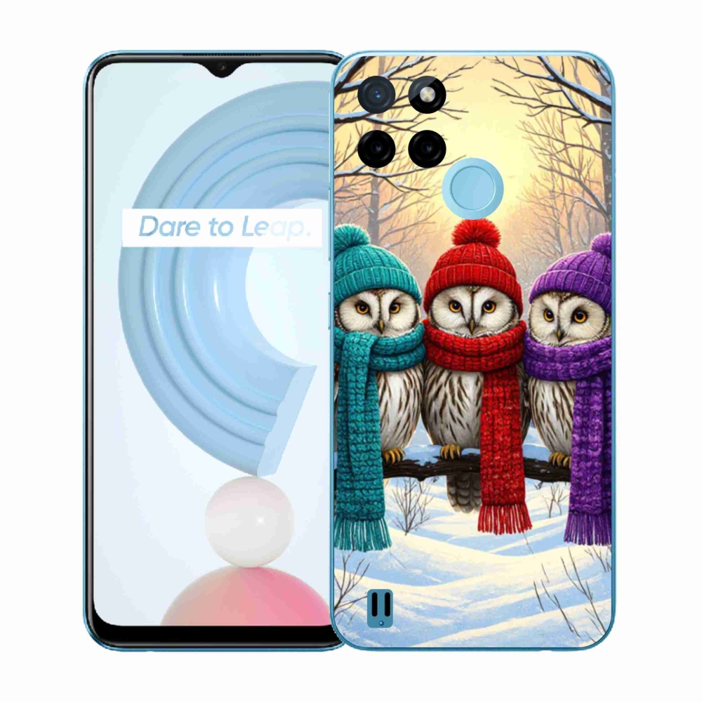Zselés borítás mmCase a Realme C21Y/C25Y készülékhez - bagolybarátok