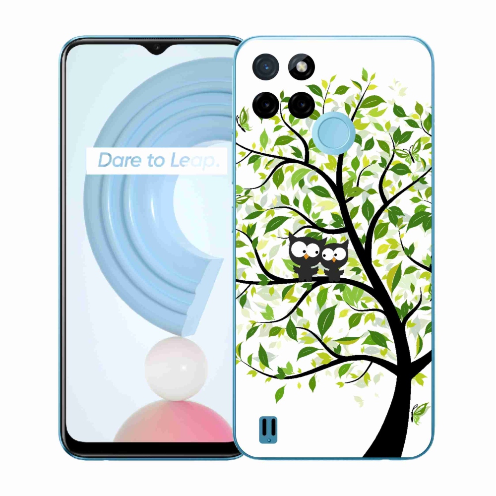 Zselés borító mmCase a Realme C21Y/C25Y készülékhez - baglyok a fán