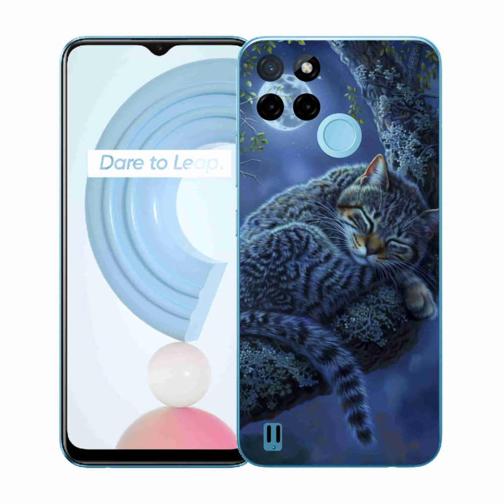 Zselés borítás mmCase a Realme C21Y/C25Y készülékhez - alvó macska