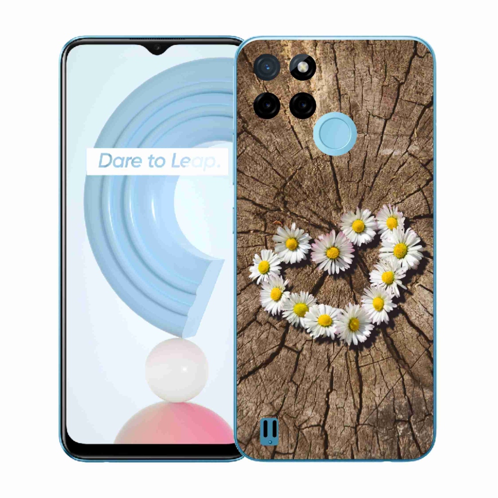 Zselés borítás mmCase a Realme C21Y/C25Y készülékhez - Százszorszép szív