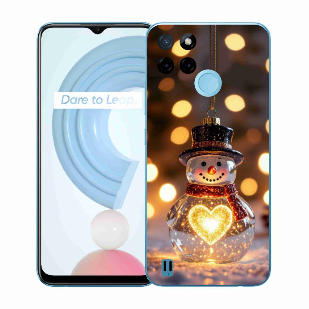 Zselés borítás mmCase a Realme C21Y/C25Y készülékhez - karácsonyi hóember