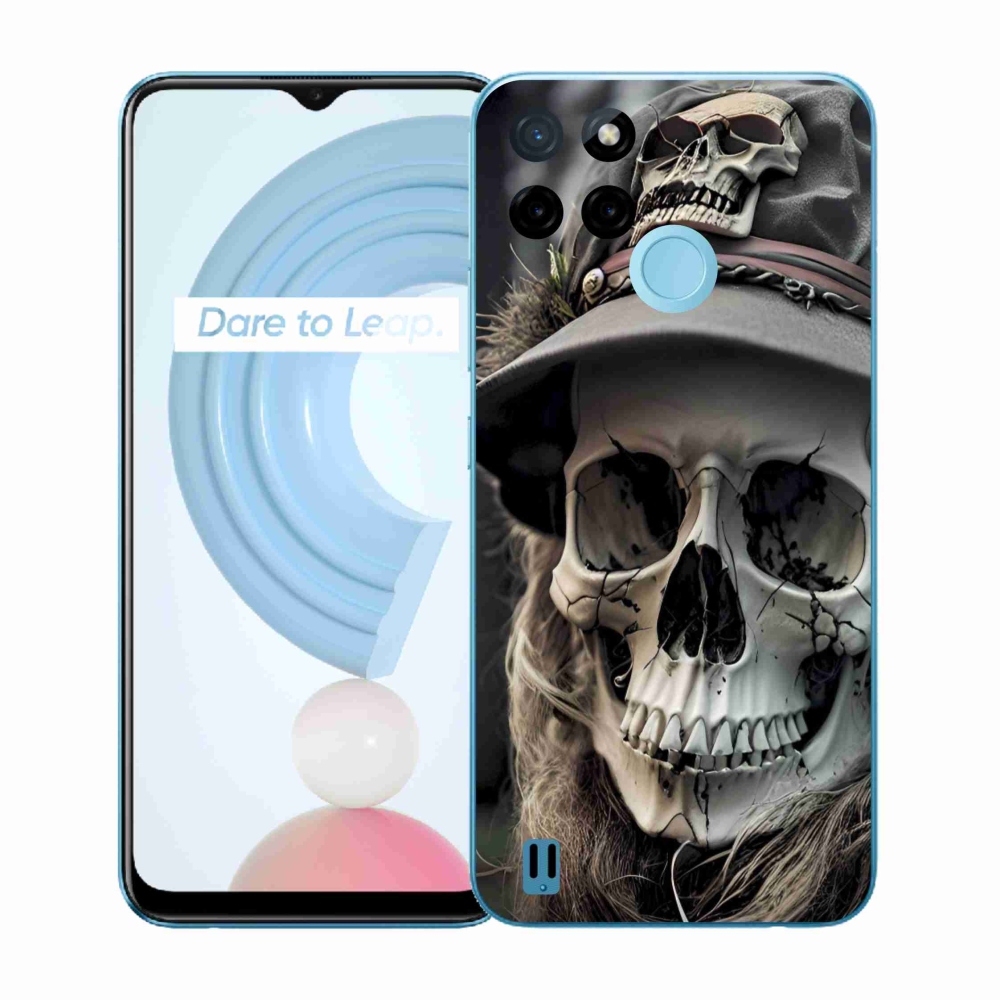Zselés borítás mmCase a Realme C21Y/C25Y készülékhez - sötét koponya