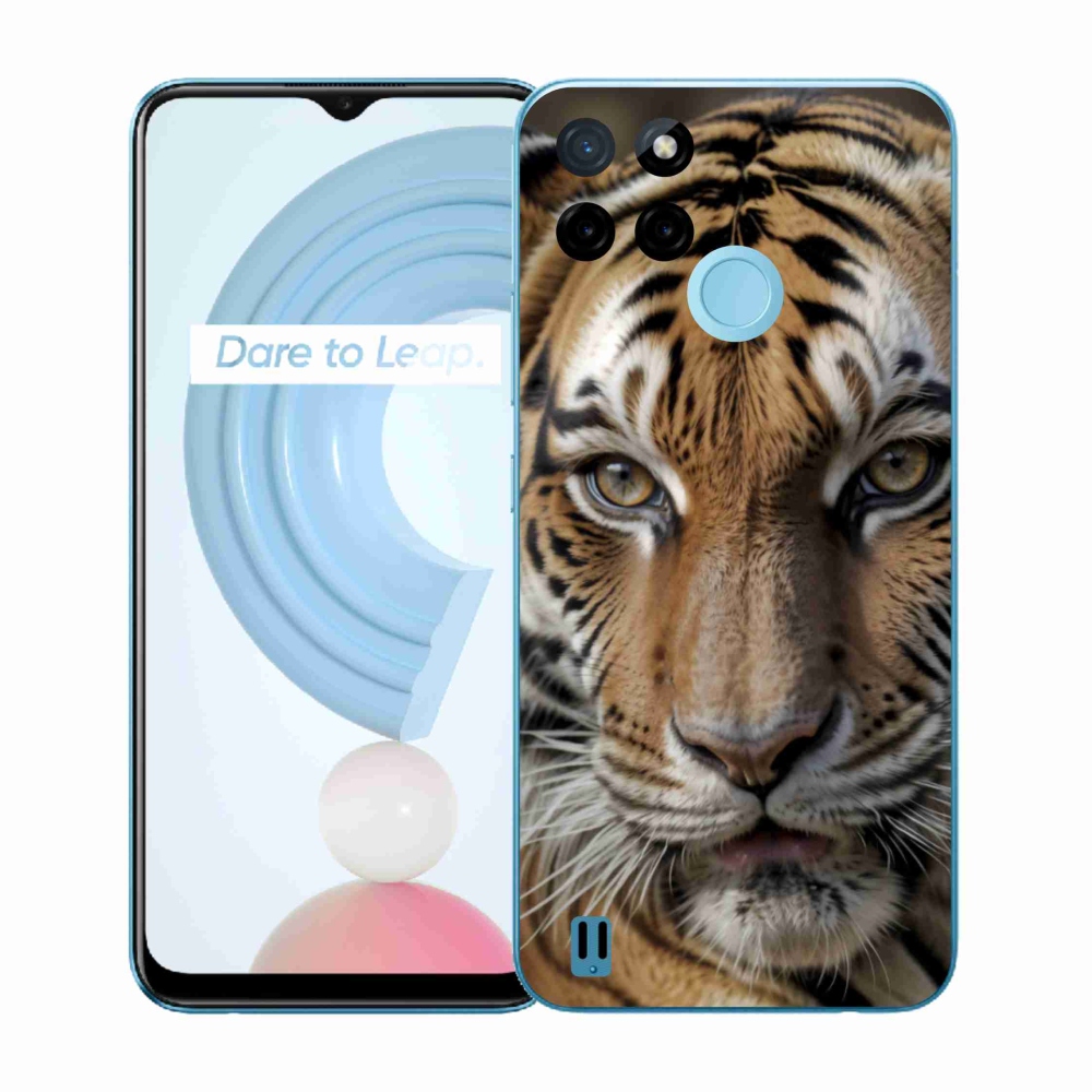 Zselés borítás mmCase a Realme C21Y/C25Y készülékhez - tigris nézet