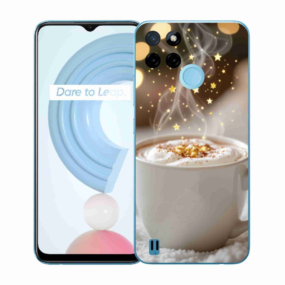 Zselés borítás mmCase a Realme C21Y/C25Y készülékhez - Karácsonyi forró ital