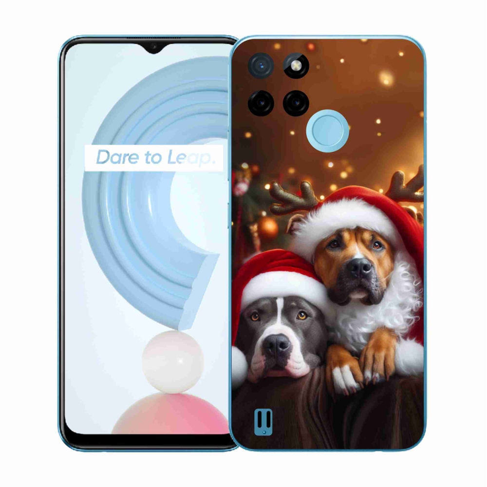Zselés borítás mmCase a Realme C21Y/C25Y készülékhez - Karácsonyi kutyák