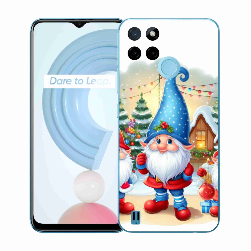 Zselés borítás mmCase a Realme C21Y/C25Y készülékhez - Karácsonyi manók