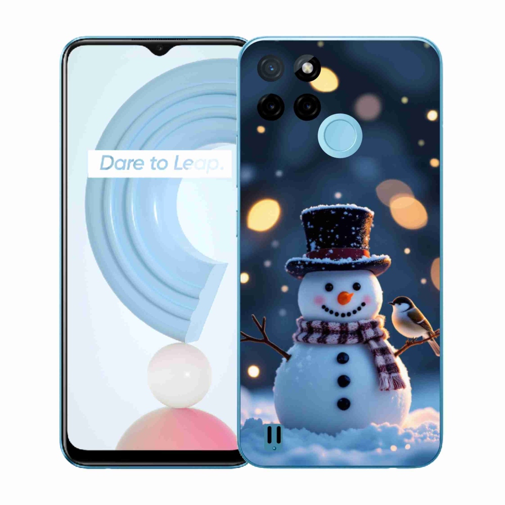 Zselés borítás mmCase a Realme C21Y/C25Y készülékhez - karácsonyi hóember
