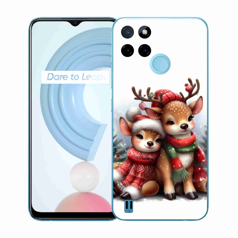 Zselés borítás mmCase a Realme C21Y/C25Y készülékhez - karácsonyi rénszarvas