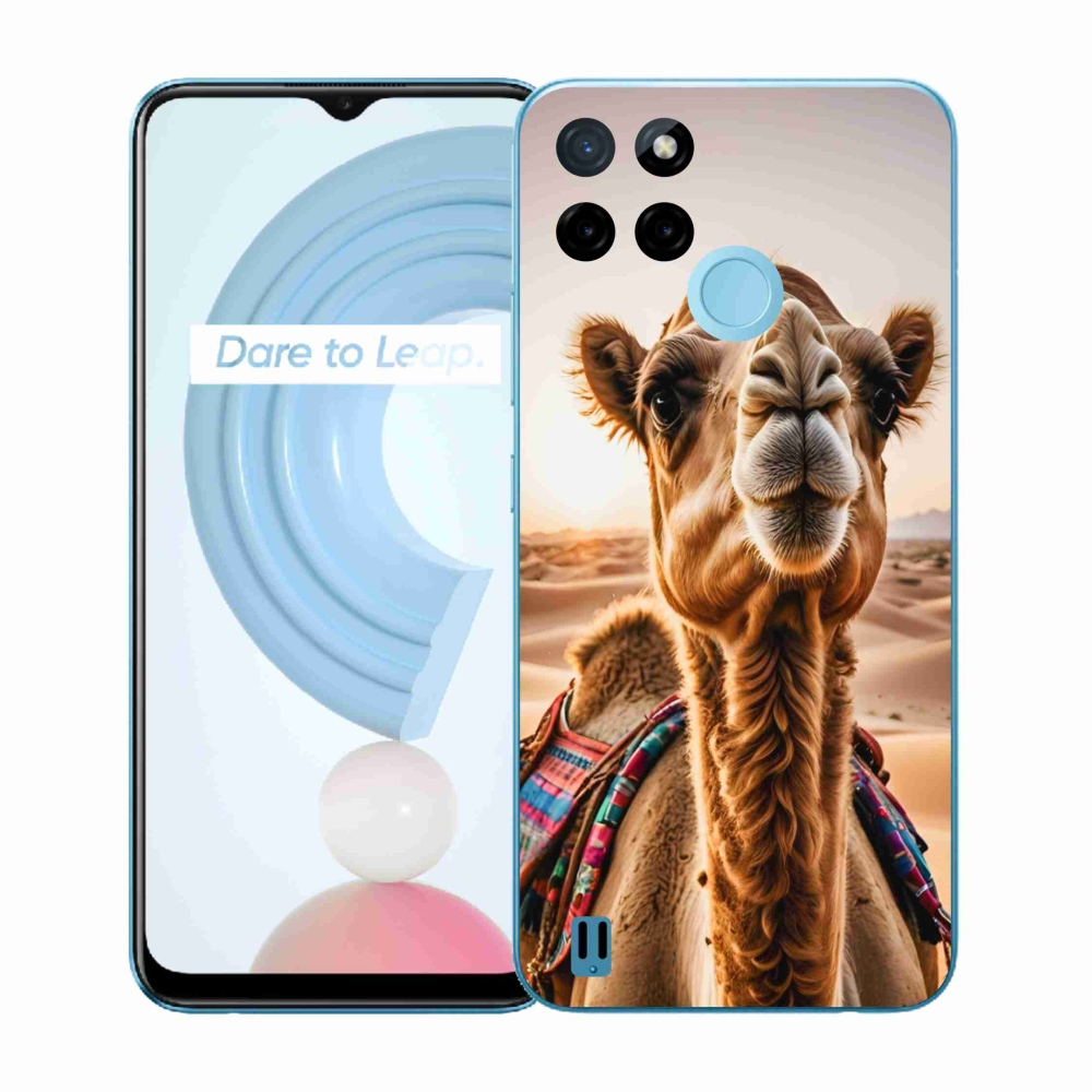 Zselés borító mmCase a Realme C21Y/C25Y készülékhez - teve színű