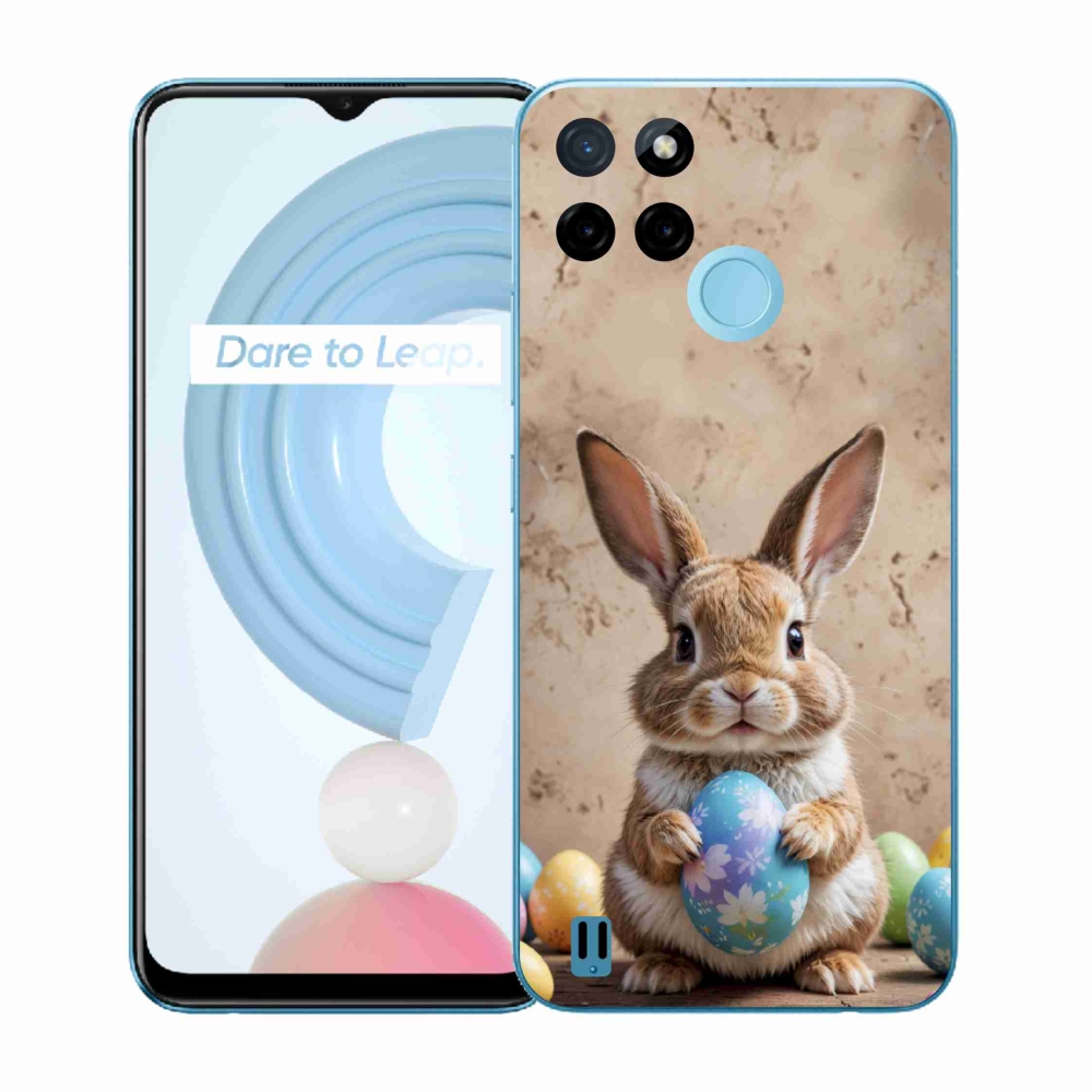 Zselés borítás mmCase a Realme C21Y/C25Y készülékhez - Húsvéti nyuszi