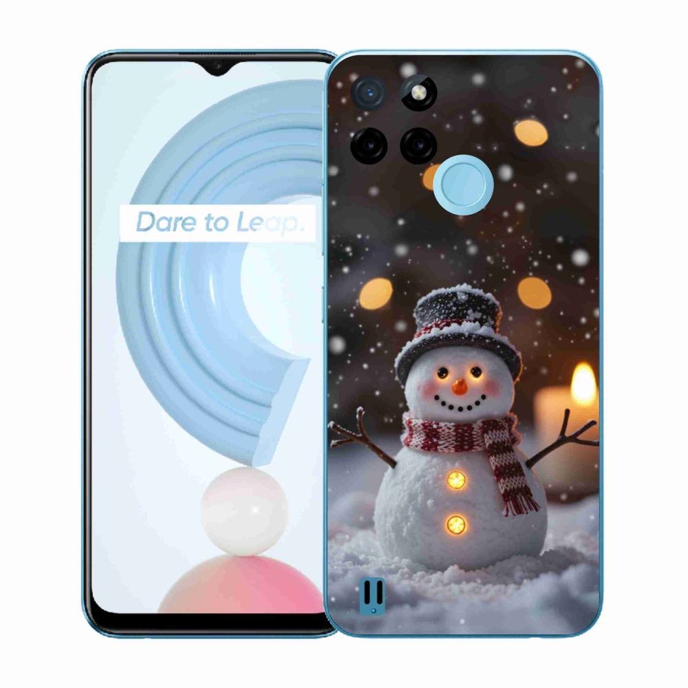 Zselés borítás mmCase a Realme C21Y/C25Y készülékhez - boldog hóember