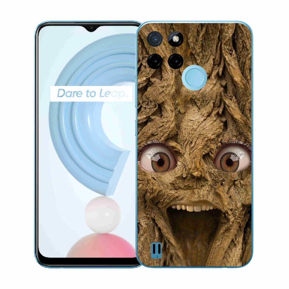 Gél borító mmCase a Realme C21Y/C25Y készülékhez - boldog fa szemekkel