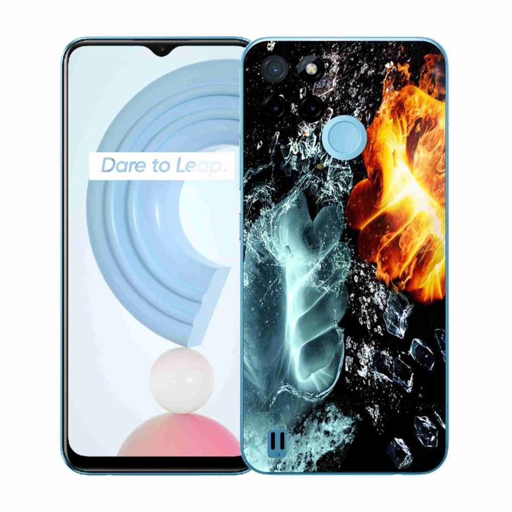 Zselés borítás mmCase a Realme C21Y/C25Y készülékhez - víz és tűz
