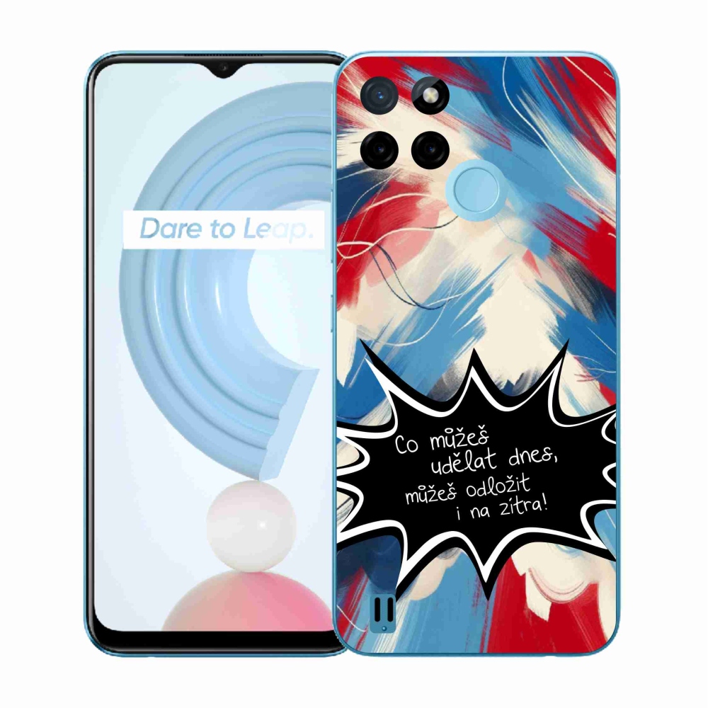 Gél borító mmCase a Realme C21Y/C25Y készülékhez - vicces szöveg 9 fekete háttér