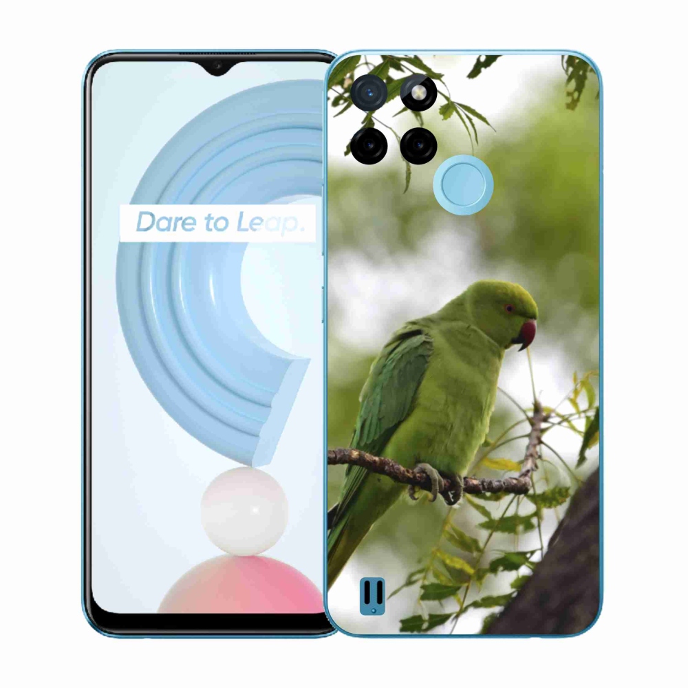 Zselés tok mmCase a Realme C21Y/C25Y készülékhez - zöld papagáj