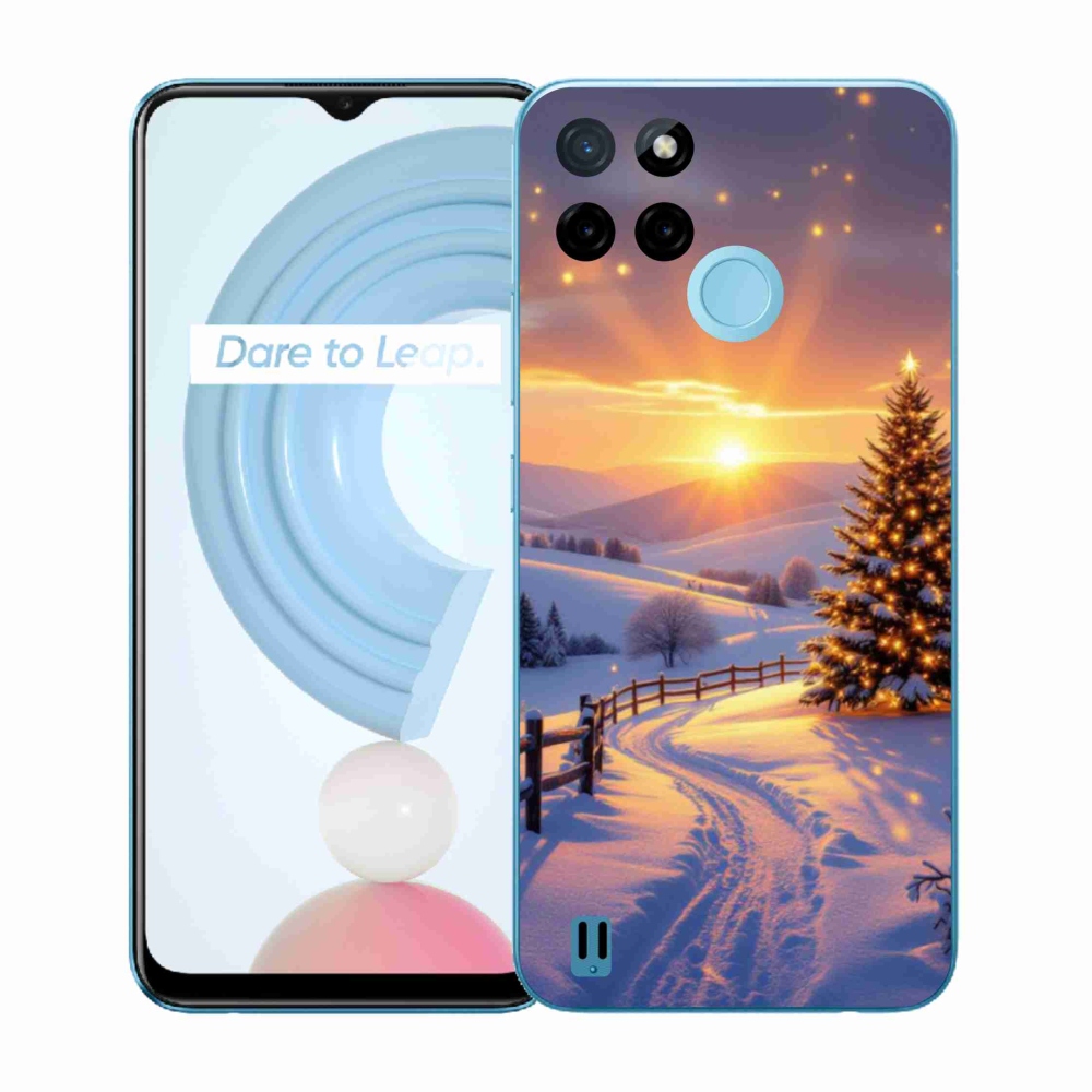 Zselés borítás mmCase a Realme C21Y/C25Y készülékhez - téli tájkép