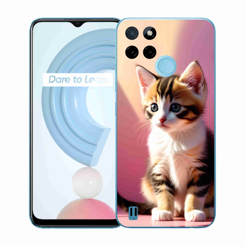 Zselés borító mmCase a Realme C21Y/C25Y készülékhez - kíváncsi cica 2