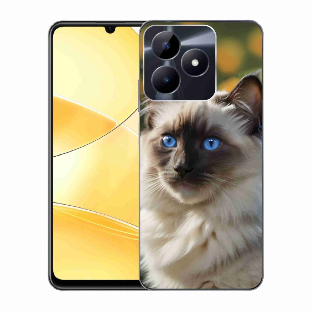 mmCase géltok a Realme C51/C53-hoz – fehér ragdoll