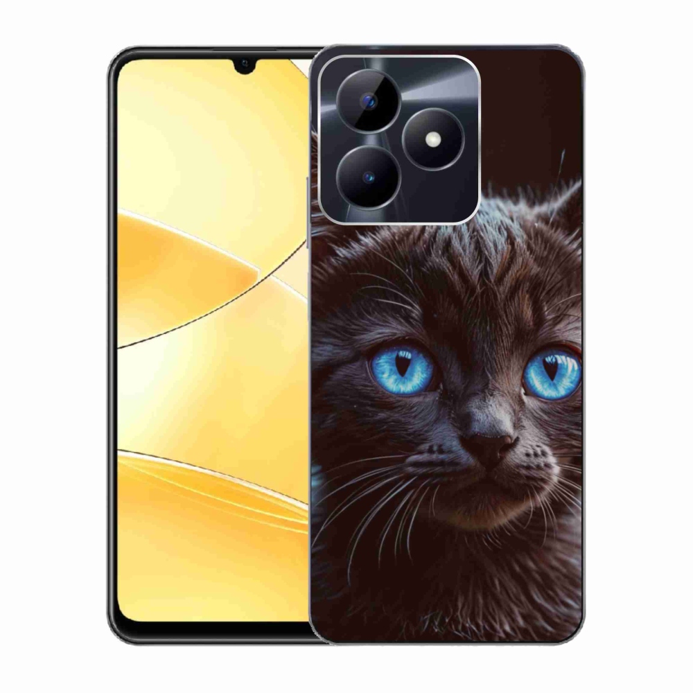 mmCase gél tok a Realme C51/C53-hoz – fekete cica 2