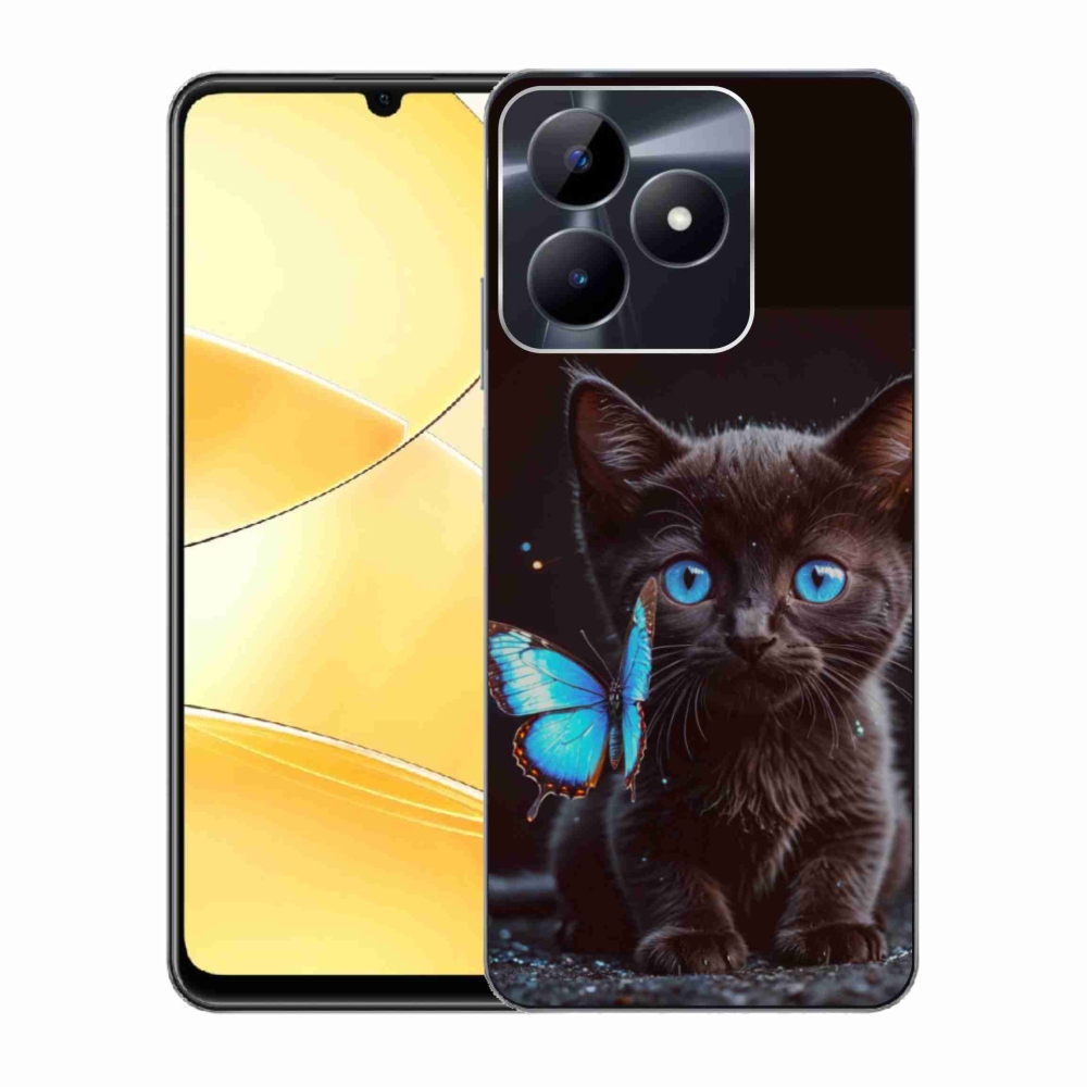 mmCase gél tok a Realme C51/C53-hoz – fekete cica 3