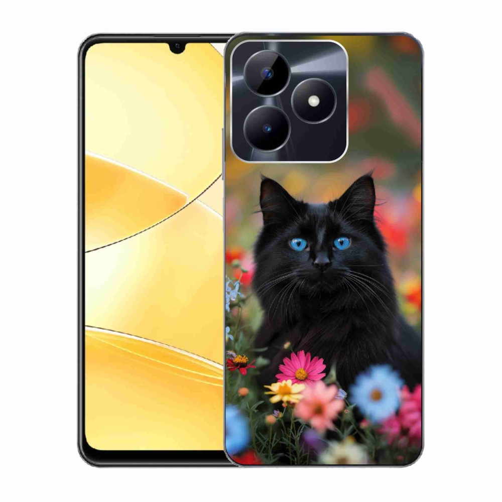 mmCase gél tok a Realme C51/C53-hoz – fekete cica 4
