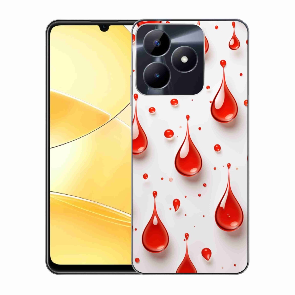 mmCase gél tok a Realme C51/C53-hoz – piros cseppek