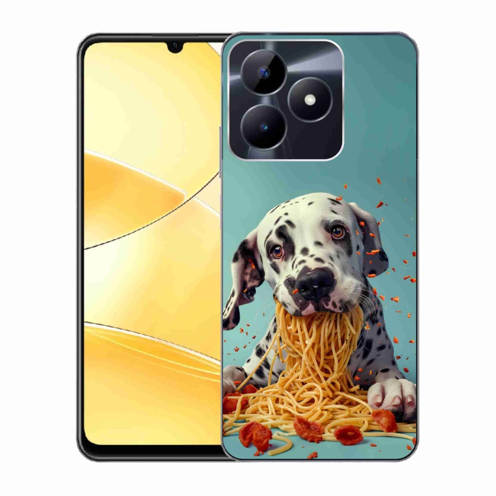 mmCase gél tok a Realme C51/C53-hoz – dalmát és spagetti