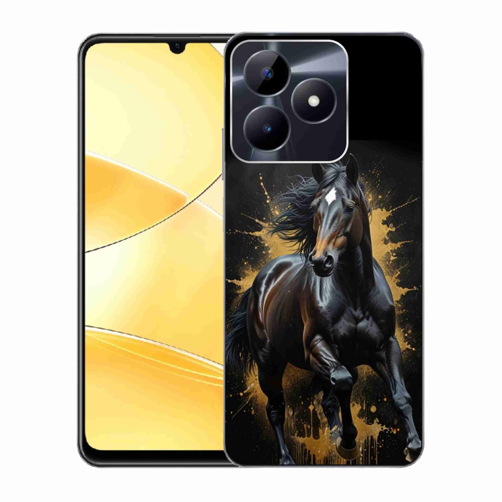 mmCase gél tok a Realme C51/C53-hoz – elegáns fekete csődör