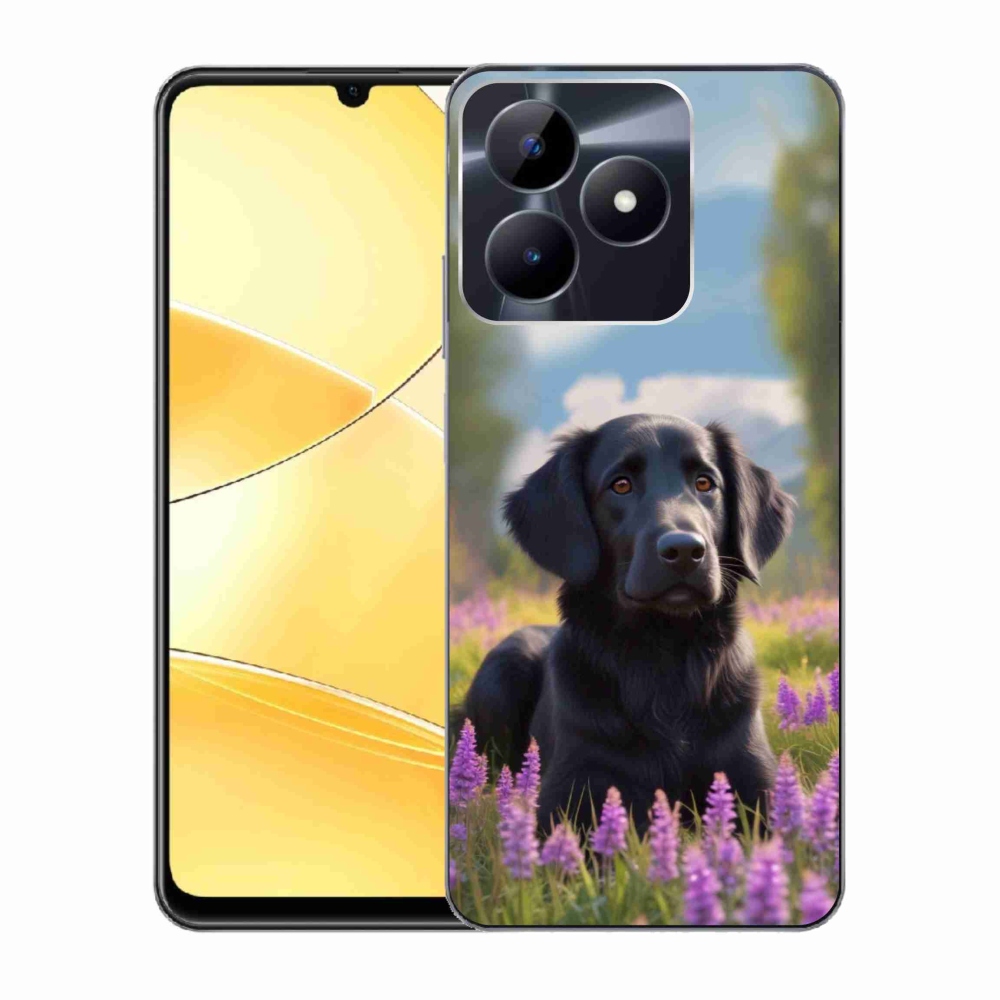 mmCase géltok a Realme C51/C53-hoz – elegáns fekete retriever