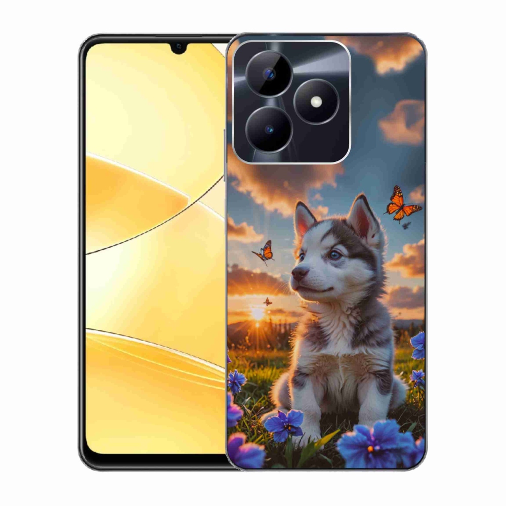 mmCase gél tok a Realme C51/C53-hoz – husky naplementekor