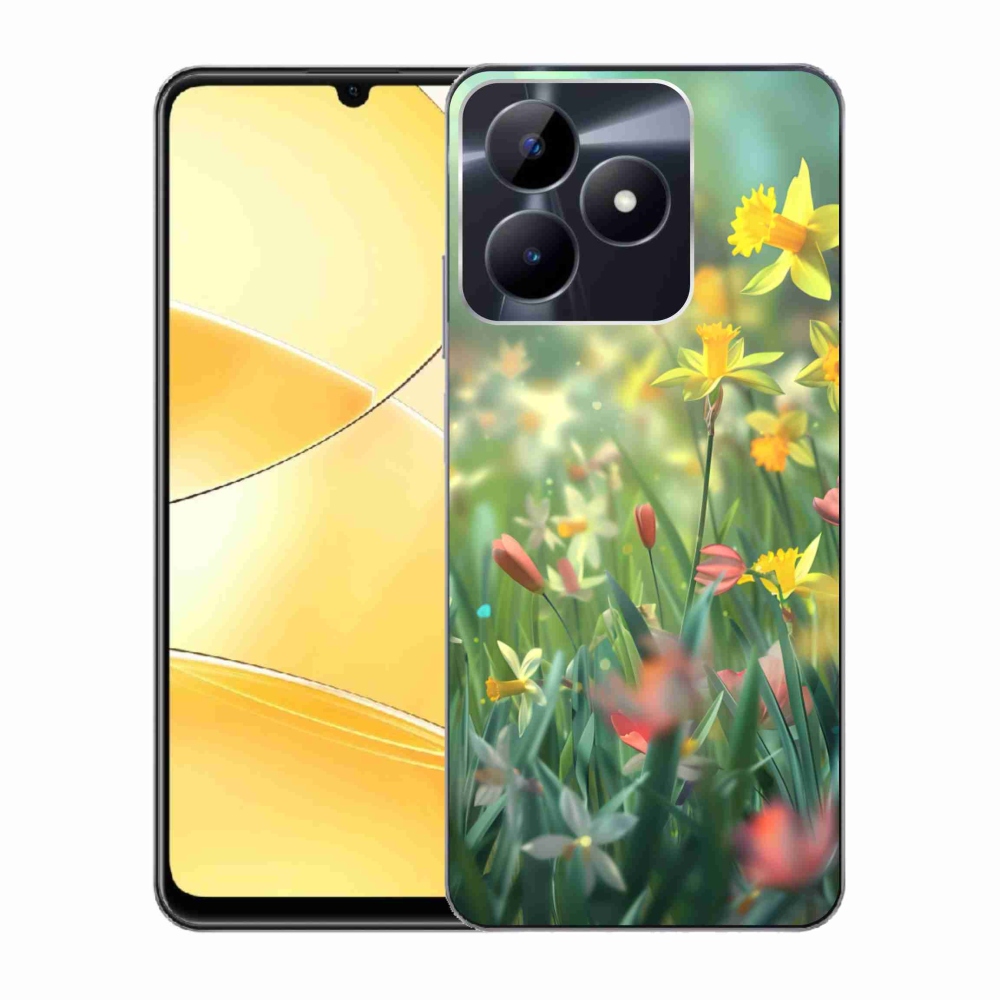 mmCase gél tok a Realme C51/C53-hoz – tavaszi virágok