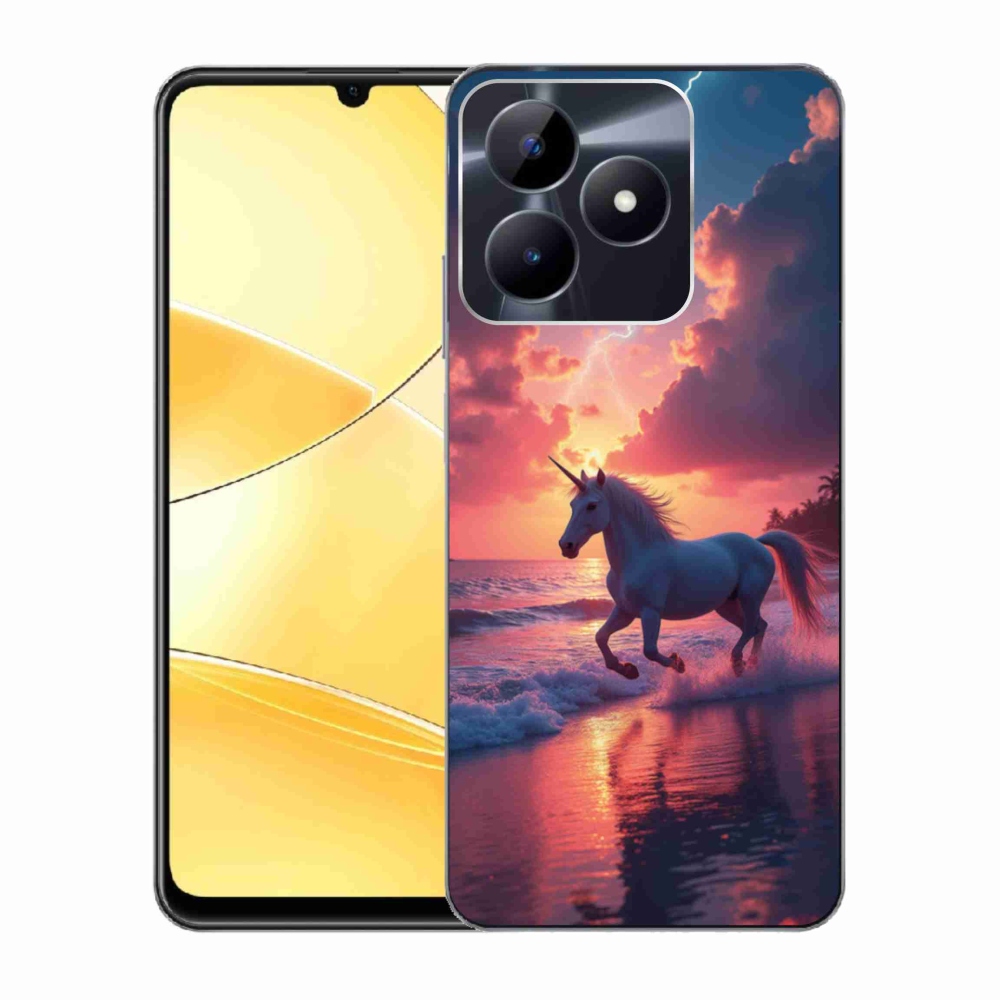 mmCase gél tok a Realme C51/C53-hoz – egyszarvú a tengerparton