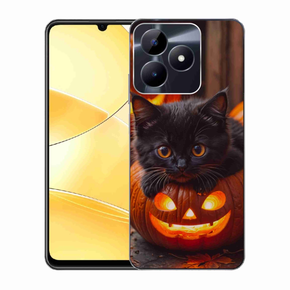 mmCase gél tok a Realme C51/C53-hoz – cica és sütőtök