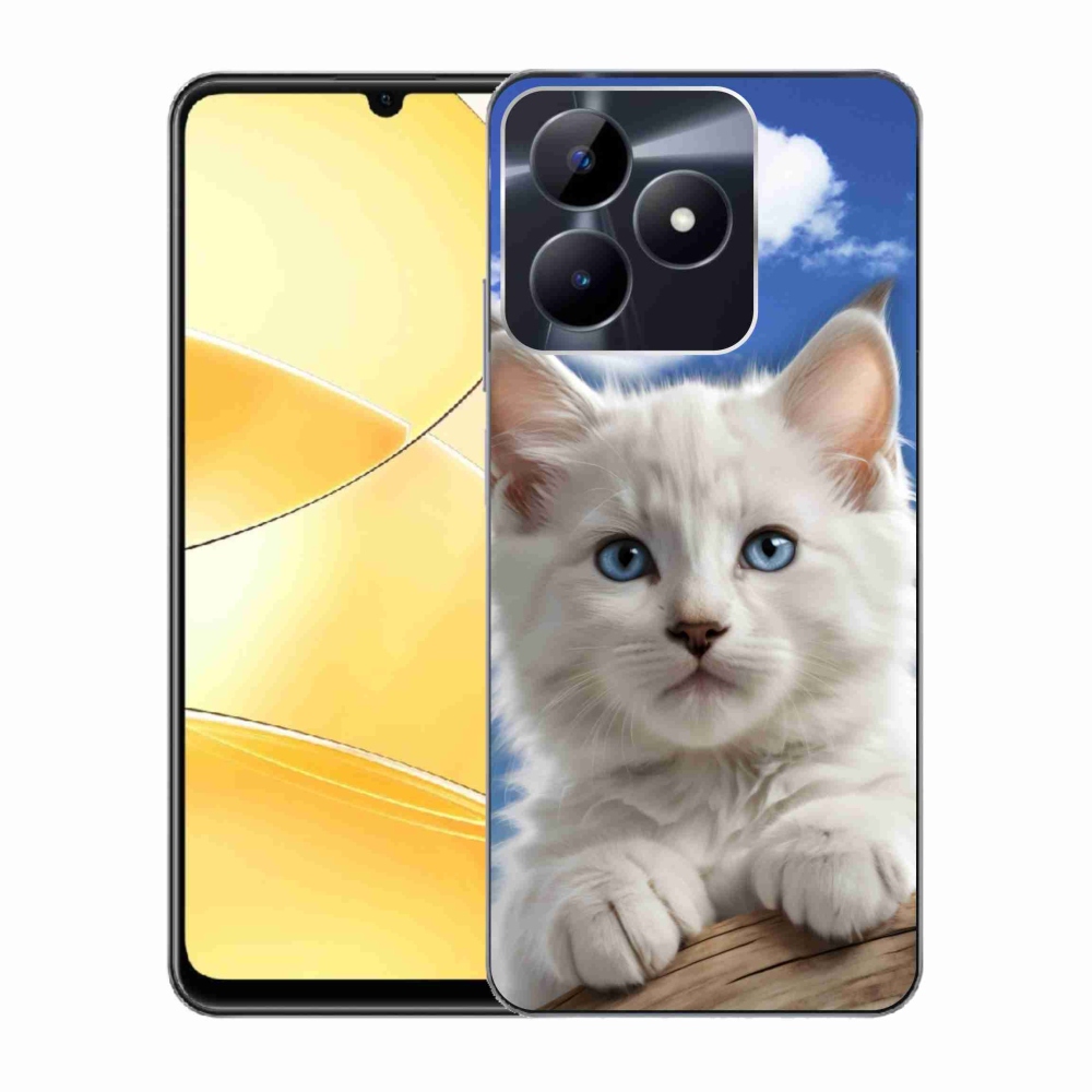 mmCase gél tok a Realme C51/C53-hoz – cica és felhők