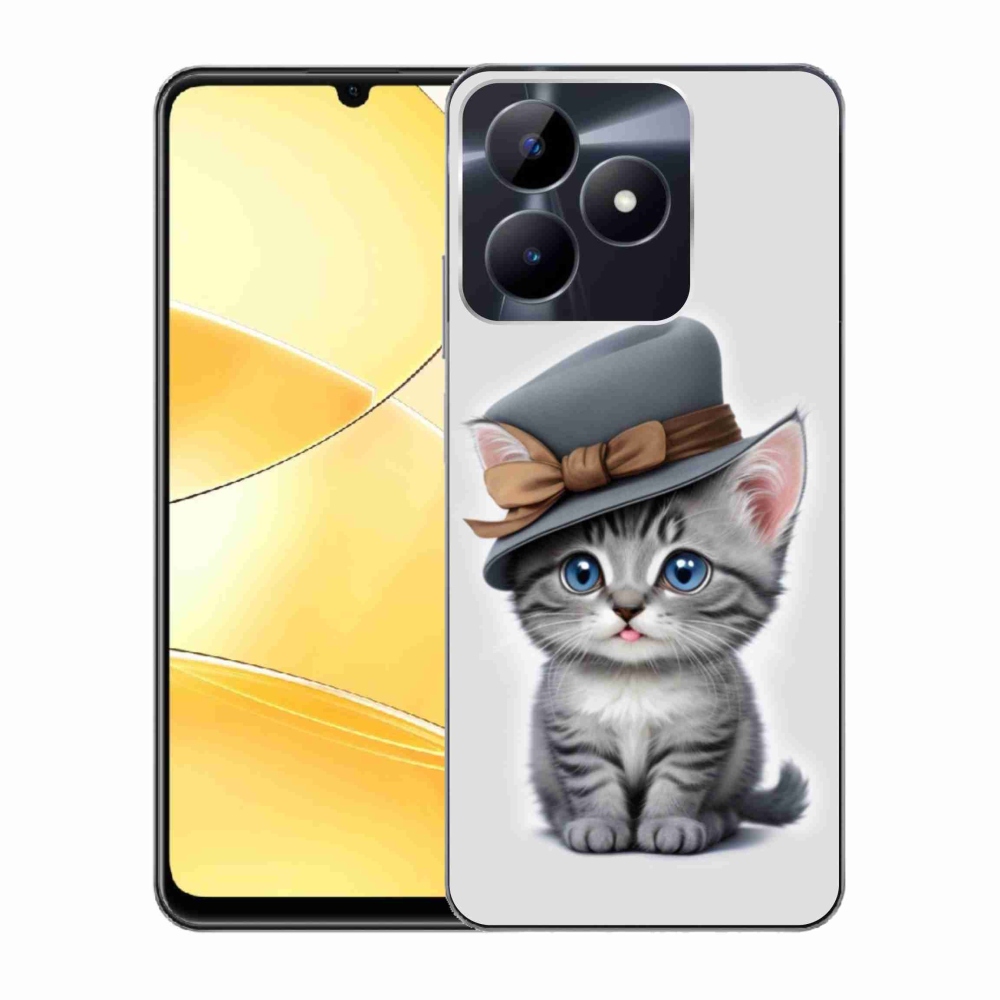 mmCase gél tok a Realme C51/C53-hoz – kalapos cica