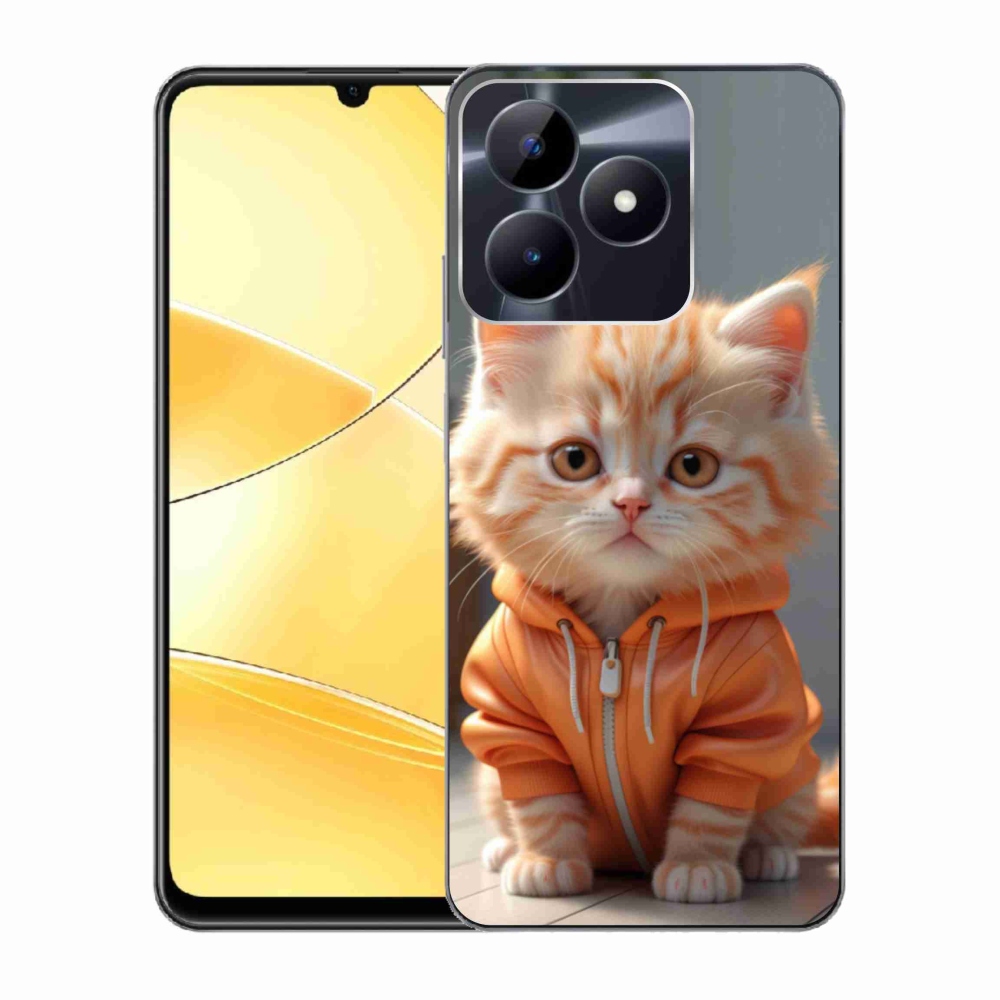 mmCase gél tok a Realme C51/C53-hoz – pulóveres cica