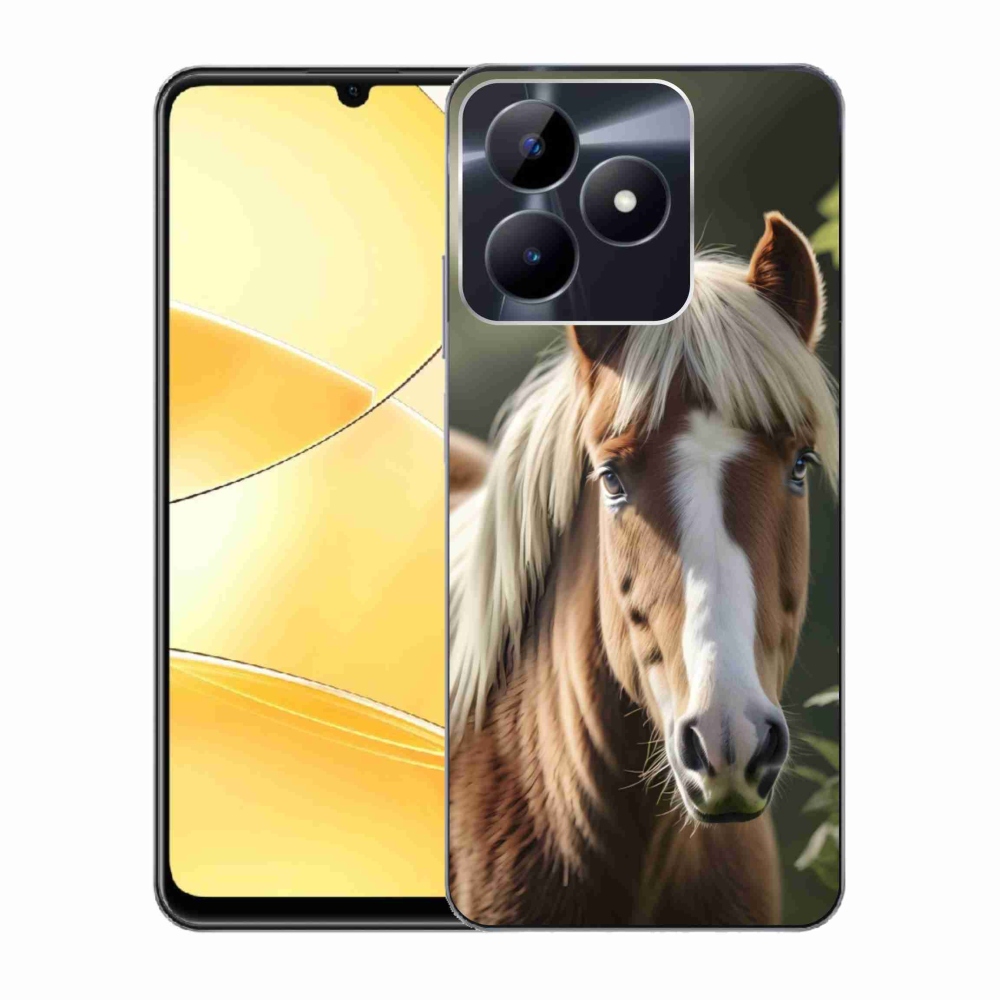 mmCase gél tok a Realme C51/C53-hoz – világos sörényű ló