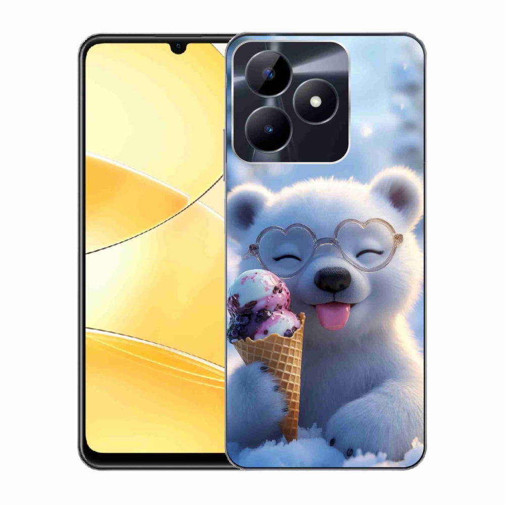 mmCase gél tok a Realme C51/C53-hoz – mackó fagylalttal