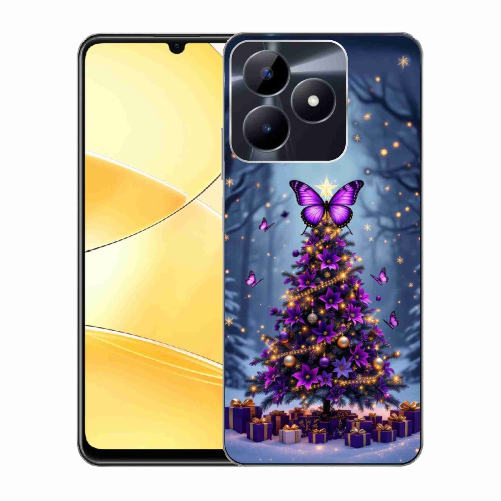 mmCase gél tok a Realme C51/C53-hoz – pillangós karácsonyfa