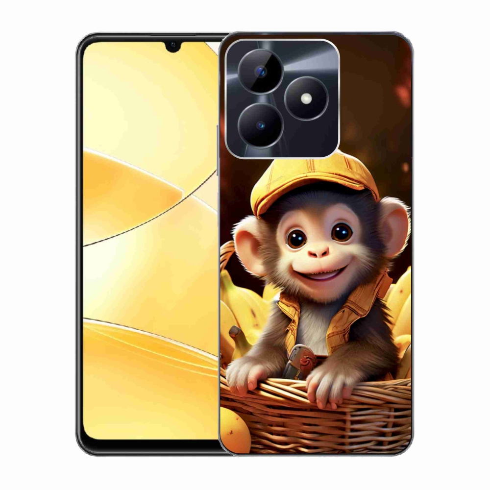 mmCase gél tok a Realme C51/C53-hoz – majom a kosárban